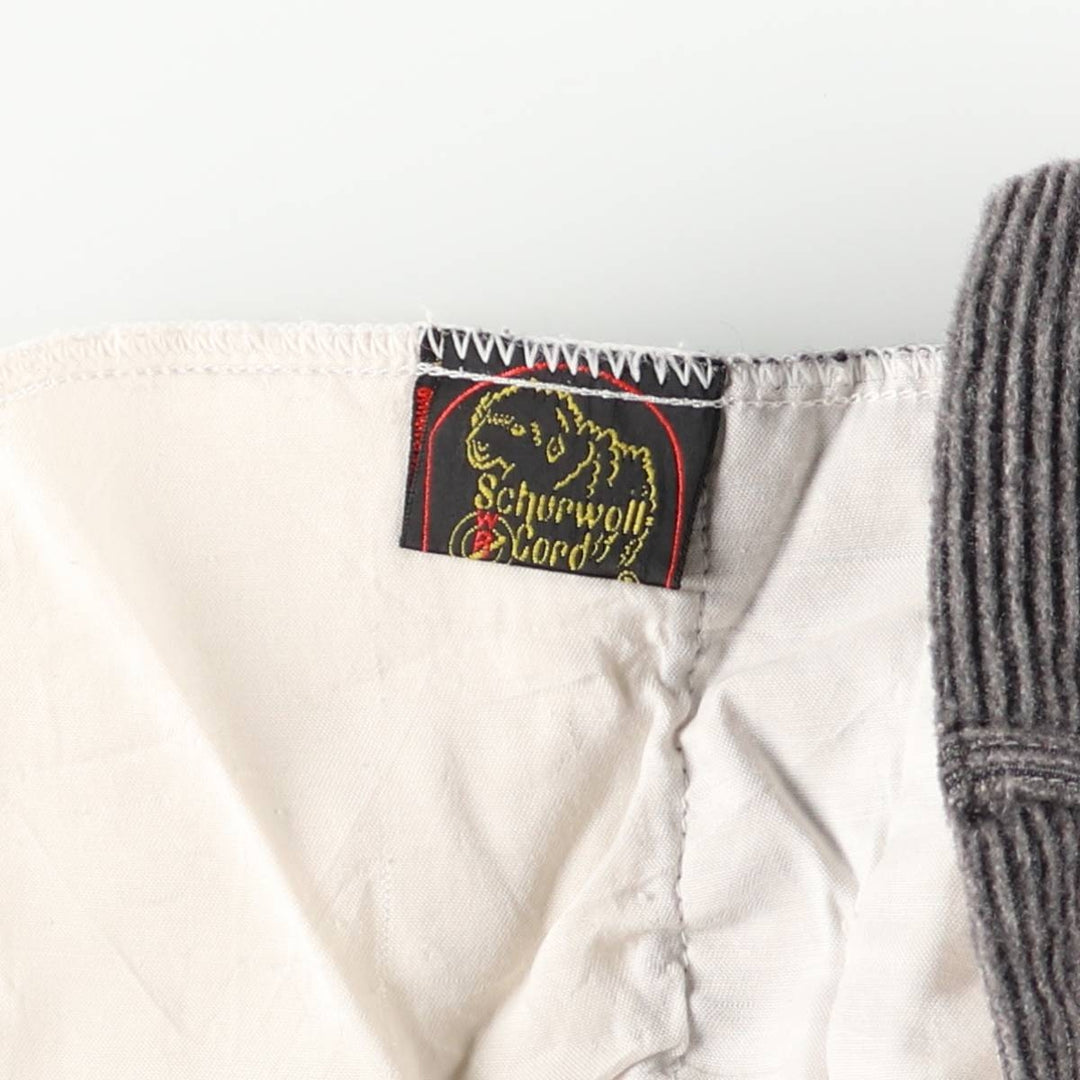 Schurwoll Cord ELASTIC Corduroy Pants, Men's W36 (approx.), Vintage wool gray type Vintage Second Hand