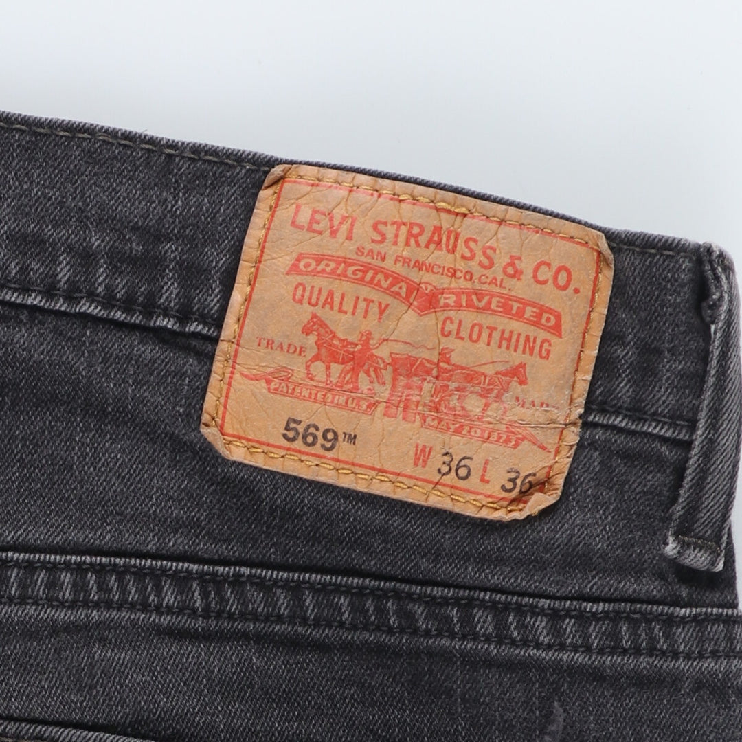 Levi's 569 Black Denim Straight Denim Pants Men's W37 / eaa415547