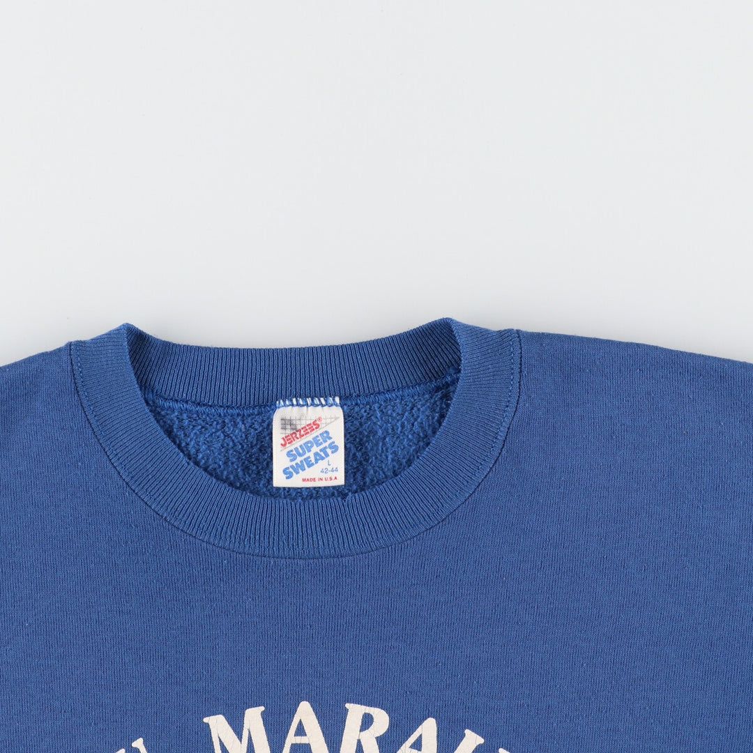 90'S Jerzees Printed Sweatshirt Trainer Made in USA Women's L Vintage /eaa415786