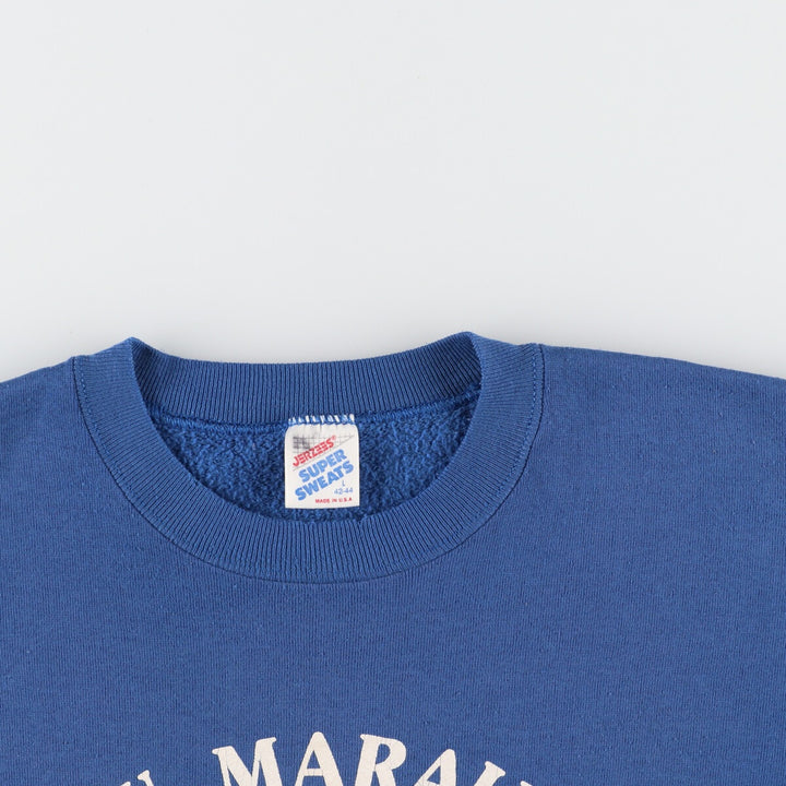 90'S Jerzees Printed Sweatshirt Trainer Made in USA Women's L Vintage /eaa415786