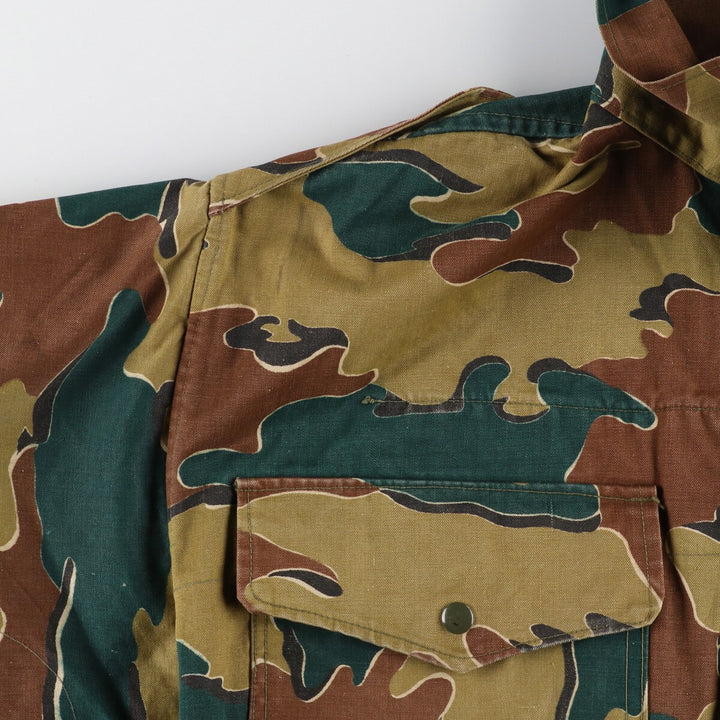 90'S Belgian Army Genuine Camouflage Pattern Jigsaw Camo Denison Smock Military Jacket Size 46 Men's L Vintage /eaa415863