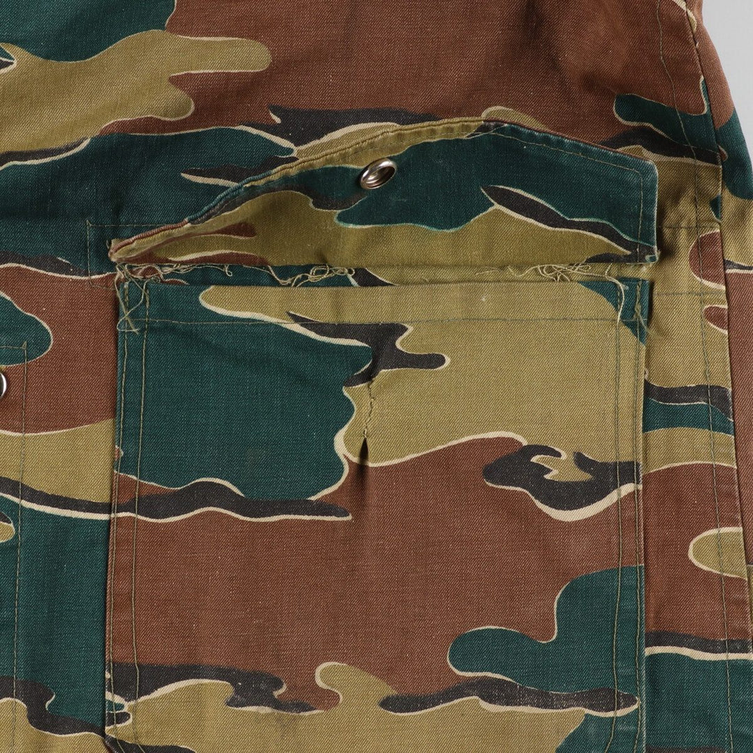 90'S Belgian Army Genuine Camouflage Pattern Jigsaw Camo Denison Smock Military Jacket Size 46 Men's L Vintage /eaa415863