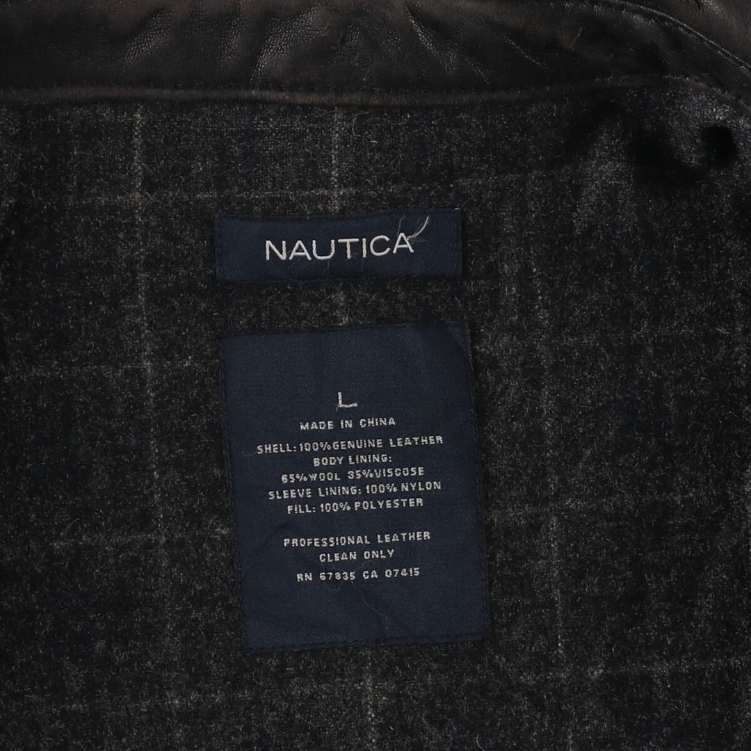 NAUTICA Leather Blouson Type Men's L /eaa415871