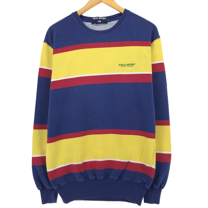 90'S Ralph Lauren Border Pattern Polo Sport One Point Logo Sweatshirt Trainer Men's S /eaa415968