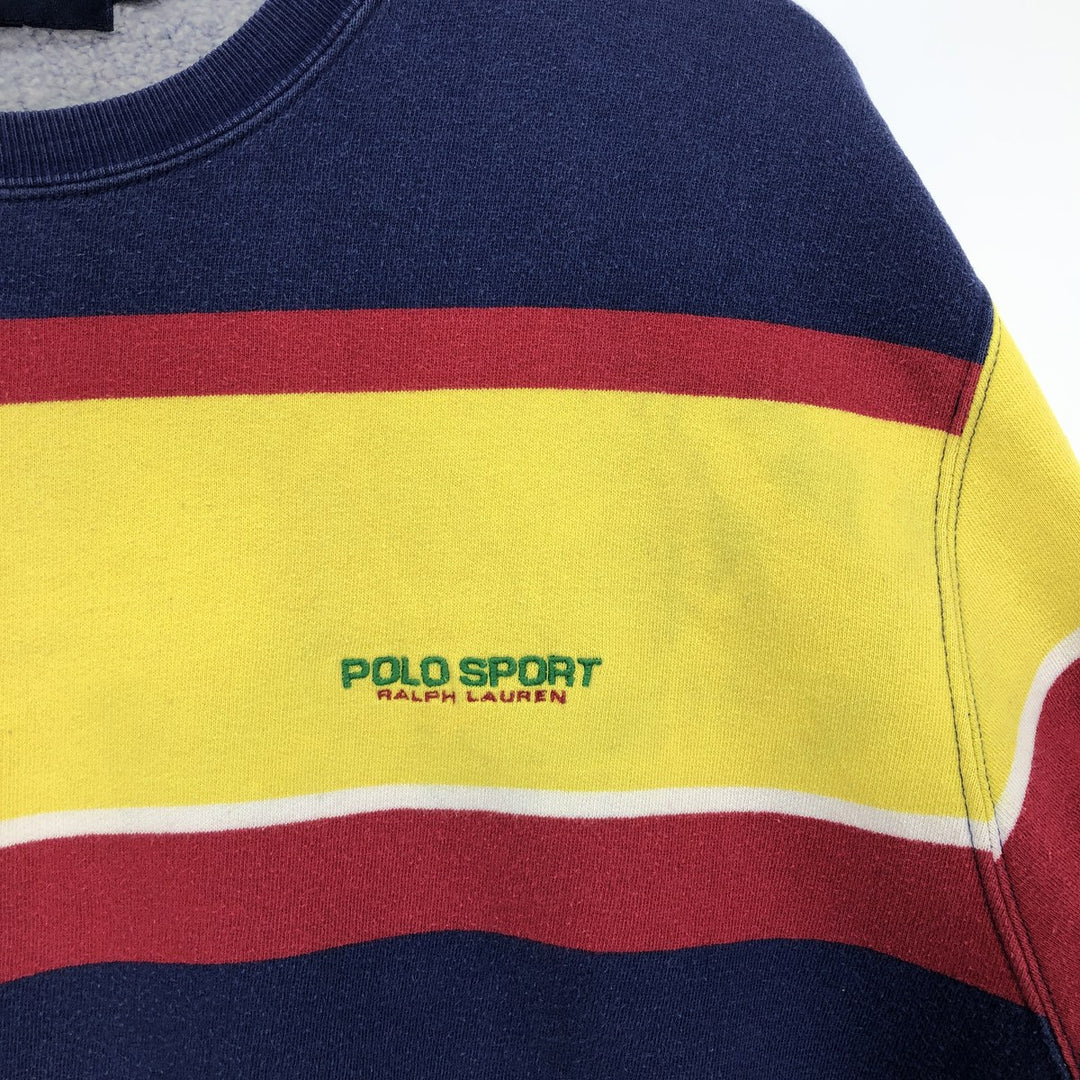 90'S Ralph Lauren Border Pattern Polo Sport One Point Logo Sweatshirt Trainer Men's S /eaa415968