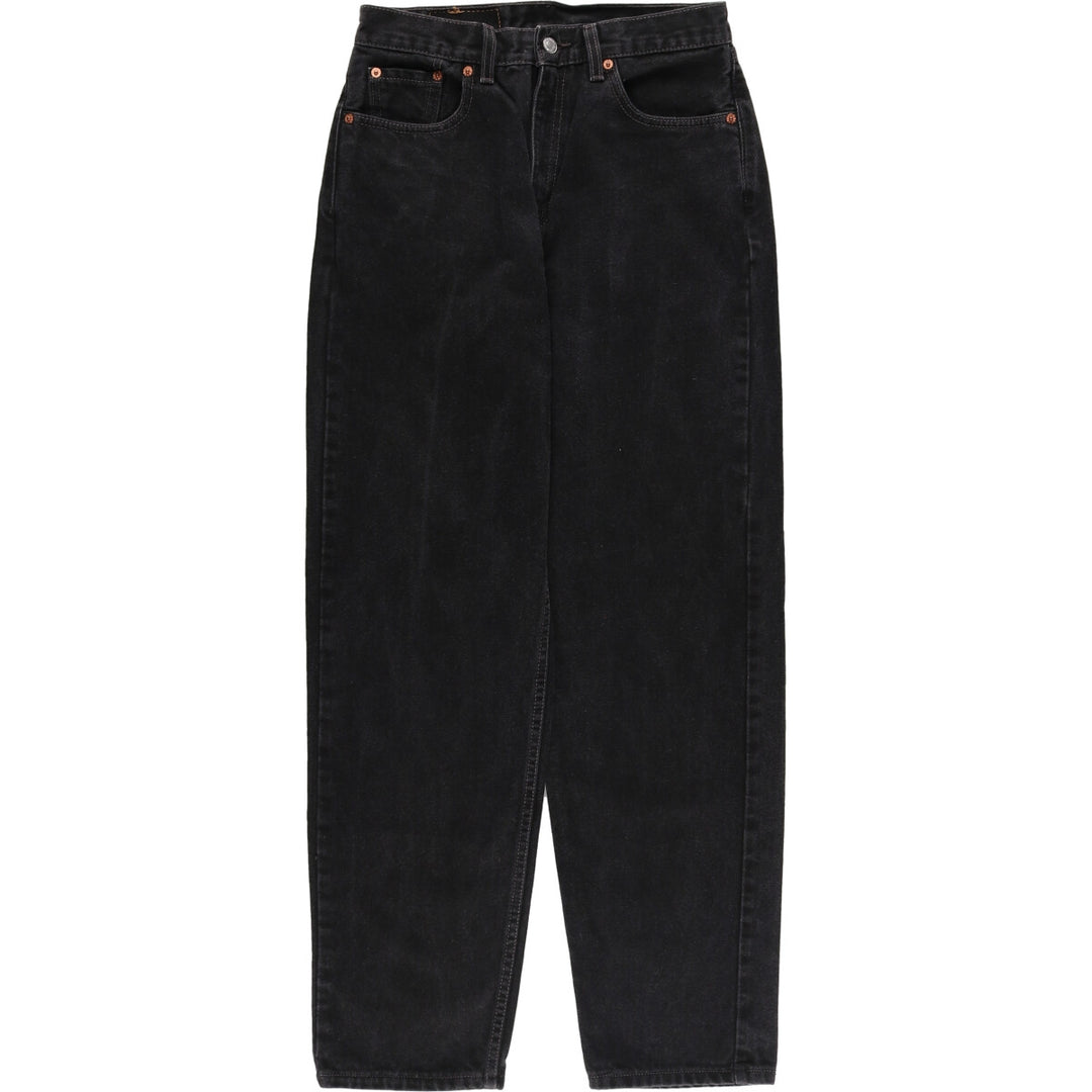 00'S Levi's 560 LOOSE FIT STRAIGHT LEG Black Denim Tapered Denim Pants Made in USA Women's L (w27) /eaa416002
