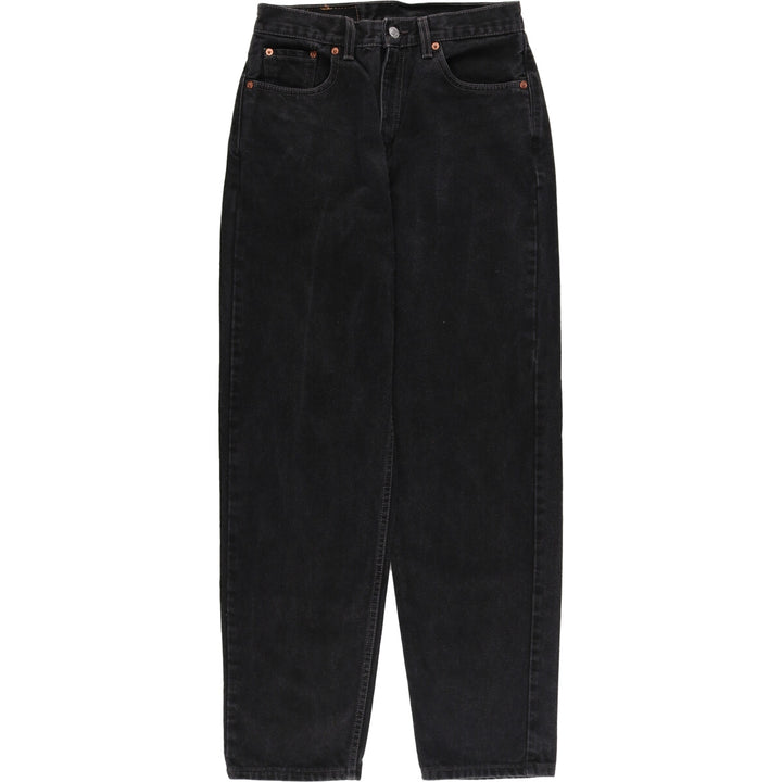 00'S Levi's 560 LOOSE FIT STRAIGHT LEG Black Denim Tapered Denim Pants Made in USA Women's L (w27) /eaa416002