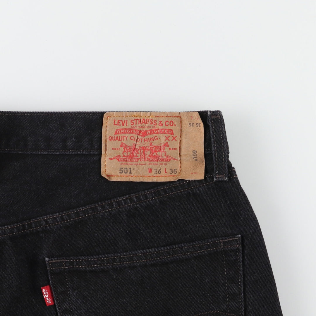 Good condition 00'S Levi's 501 black denim straight denim pants men's w36 /eaa416042