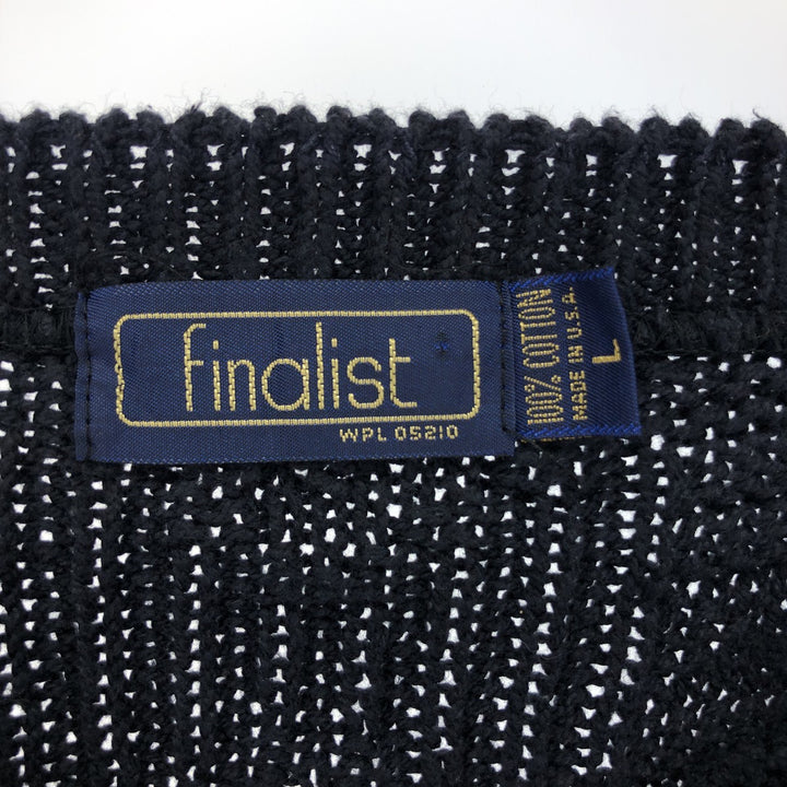 FINALIST Cotton Knit Sweater Made in USA Men's L /eaa416068