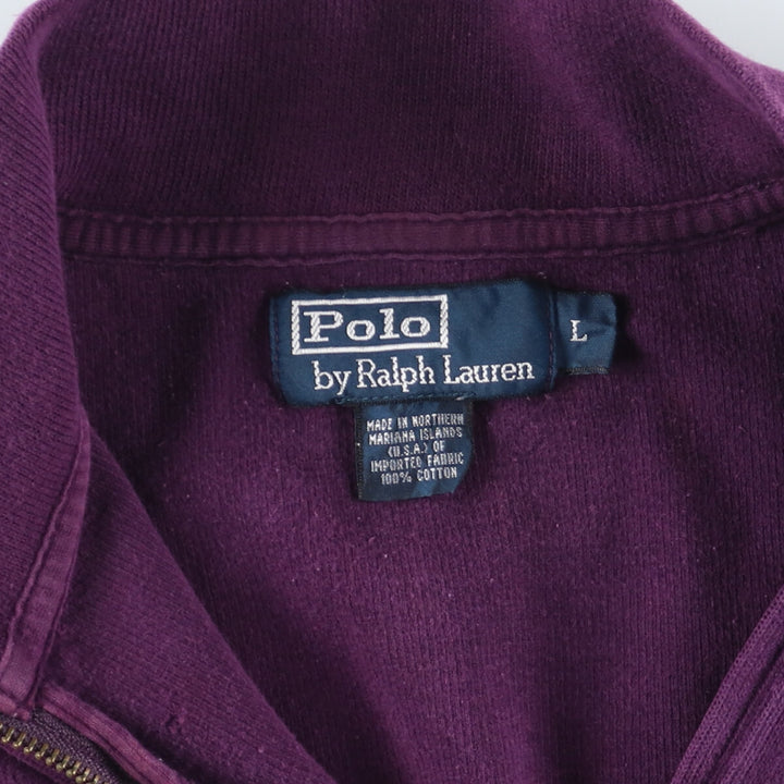 90'S Ralph Lauren POLO by Ralph Lauren Cotton Knit Half Zip Sweater Men's L Vintage /eaa416095