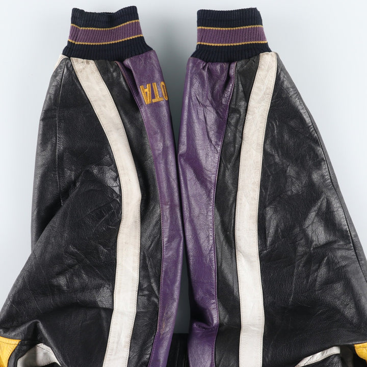 Carl Banks G III NFL MINNESOTA VIKINGS Minnesota Vikings back embroidery leather blouson type men's XXL /eaa416127