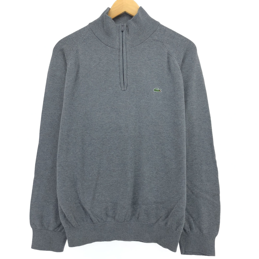 Lacoste Cotton Knit Half Zip Sweater Men's L /eaa416207