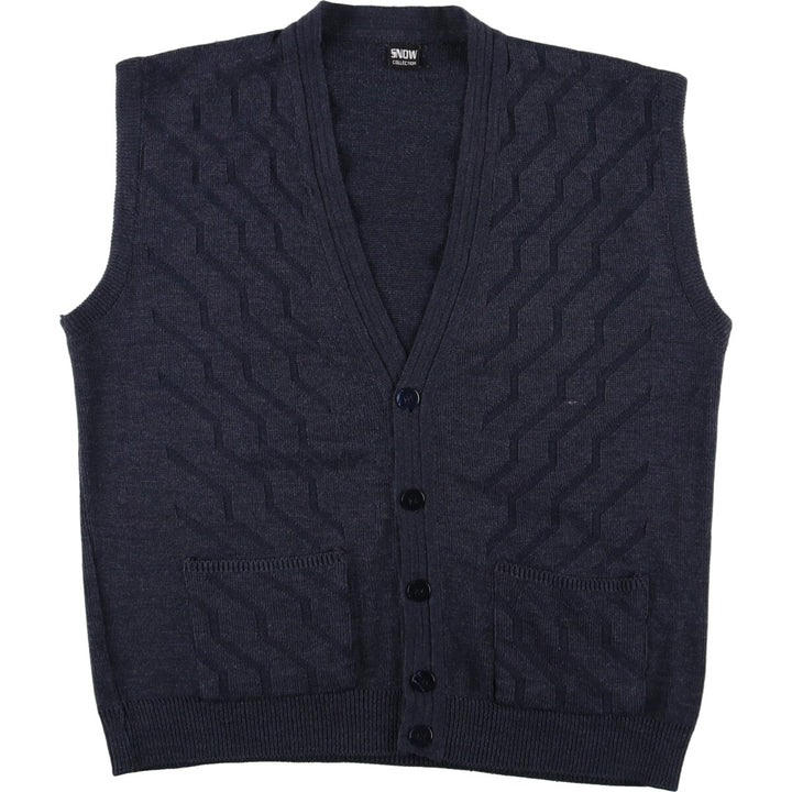 SNOW COLLECTION Open-front Acrylic Vest Men's XL /eaa416234