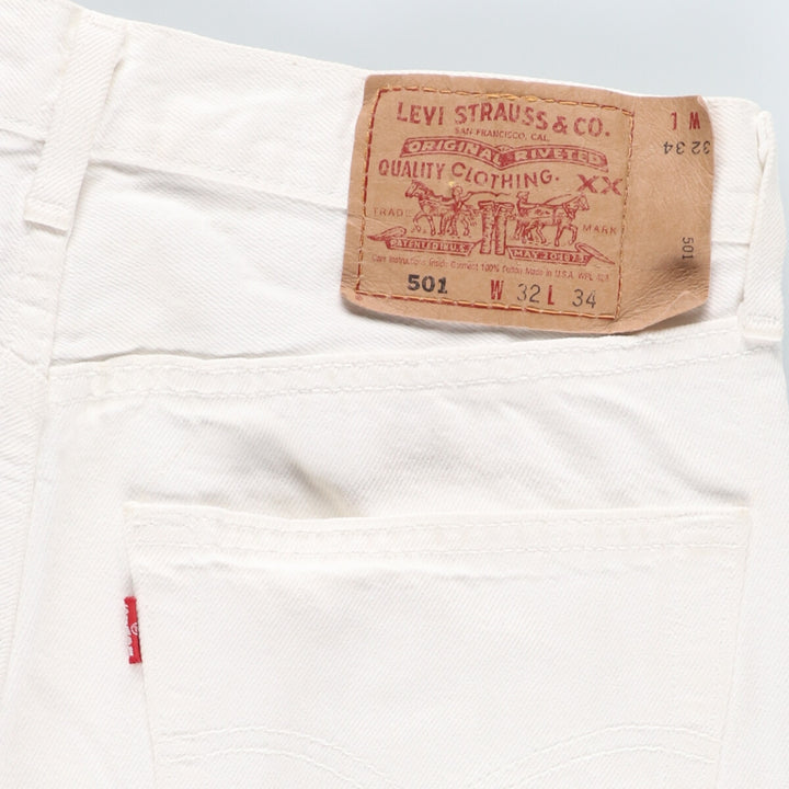 90'S Levi's 501-0651 White Denim Straight Denim Pants Made in USA Men's W30 Vintage /eaa416402