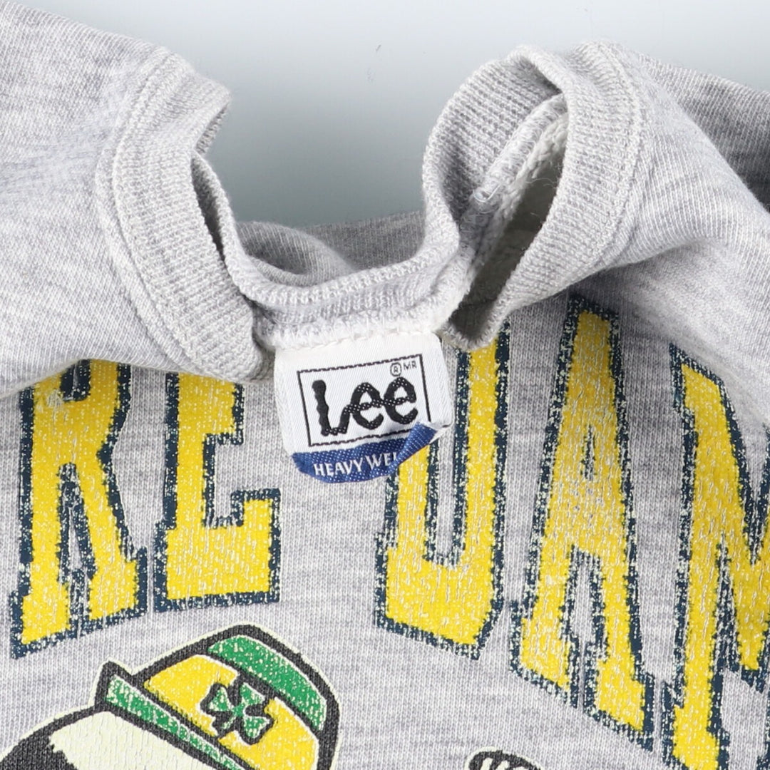 80'S Lee Notre Dame University College Character Sweatshirt Trainer Made in USA Women's L /eaa416456