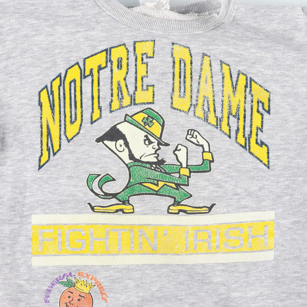 80'S Lee Notre Dame University College Character Sweatshirt Trainer Made in USA Women's L /eaa416456