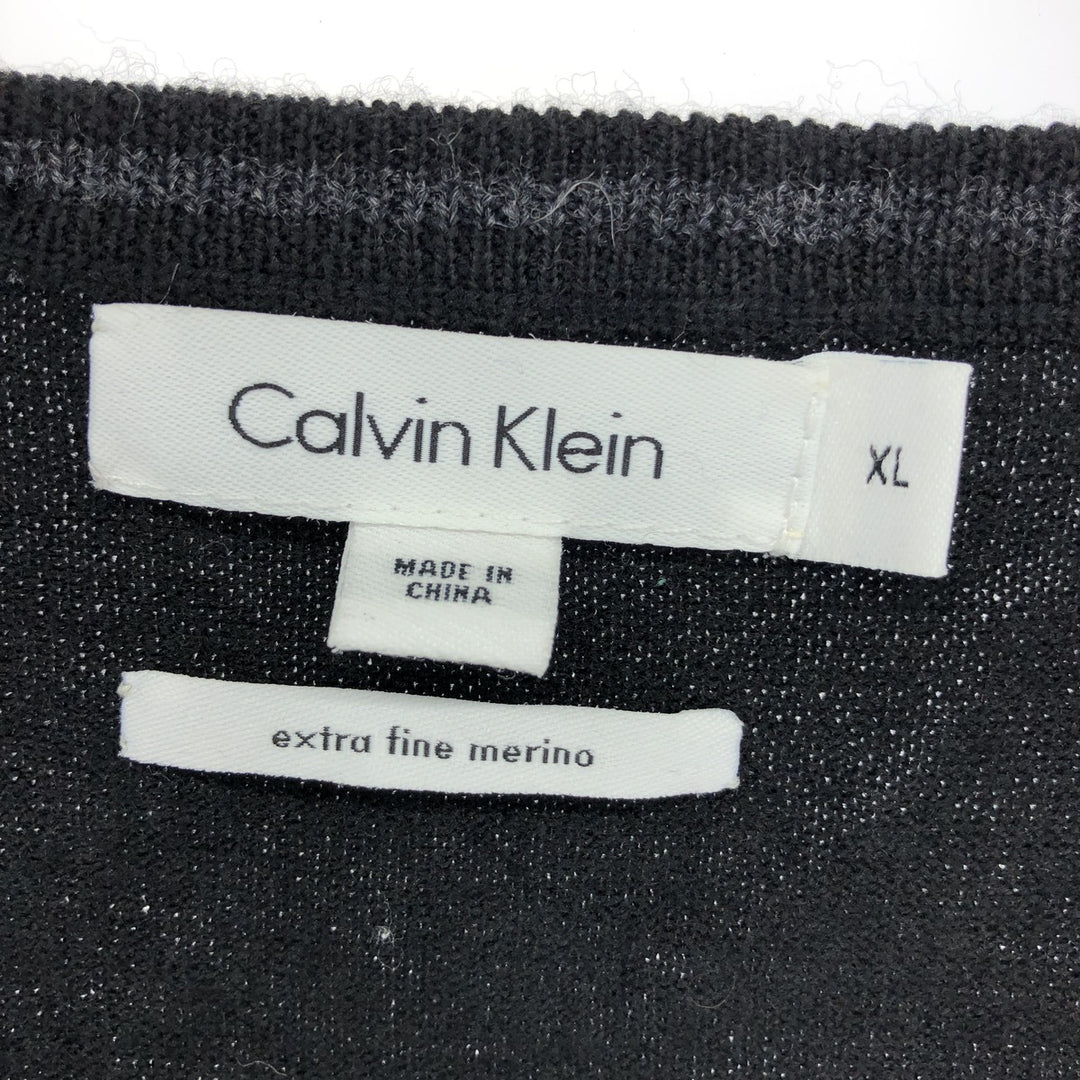 Calvin Klein V-neck wool knit vest, men's XL /eaa416519