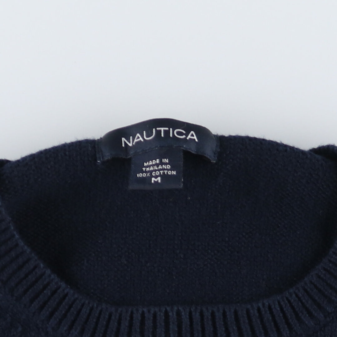 NAUTICA Lined Cotton Knit Sweater Men's Medium Vintage / eaa416541