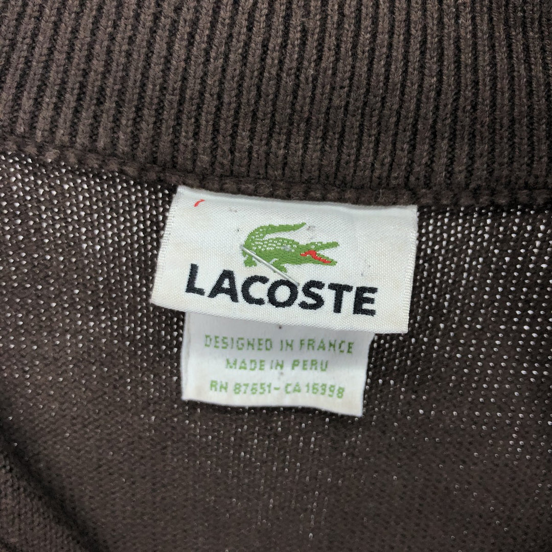 Lacoste LACOSTE French design cotton knit half zip sweater Men's XXL /eaa416561