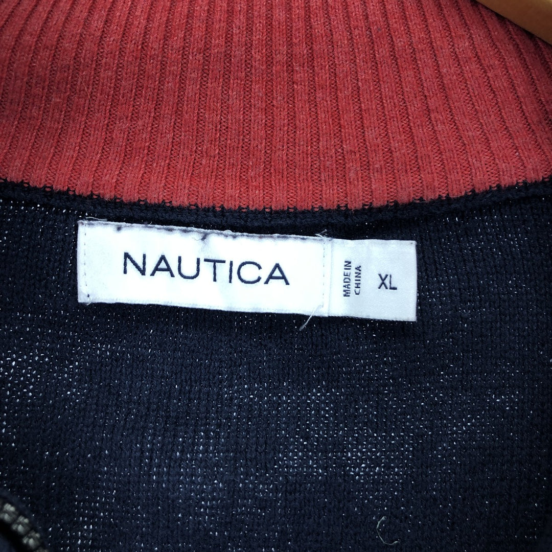 00'S NAUTICA Cotton Knit Half Zip Sweater Men's XL /eaa416567