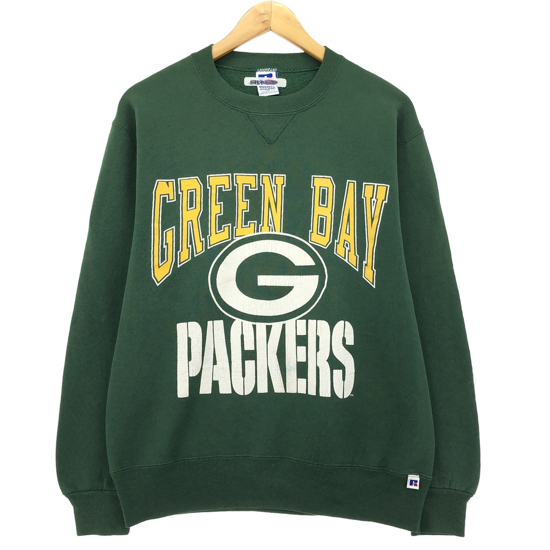 90'S Russell NFL Green Bay Packers double-sided print sweatshirt, made in USA, men's M /eaa416736