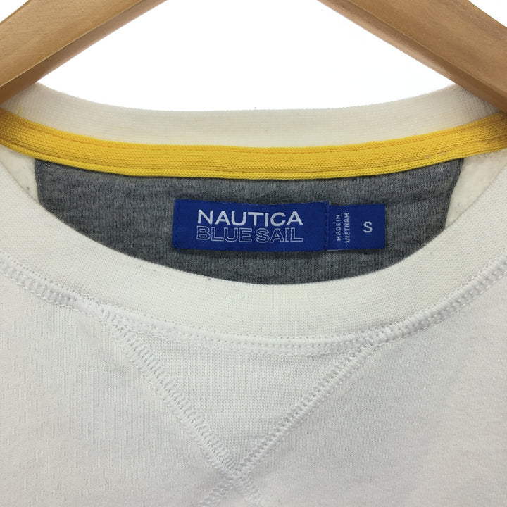 NAUTICA BLUE SAIL Border Pattern Logo Sweatshirt Trainer Men's S /eaa416772