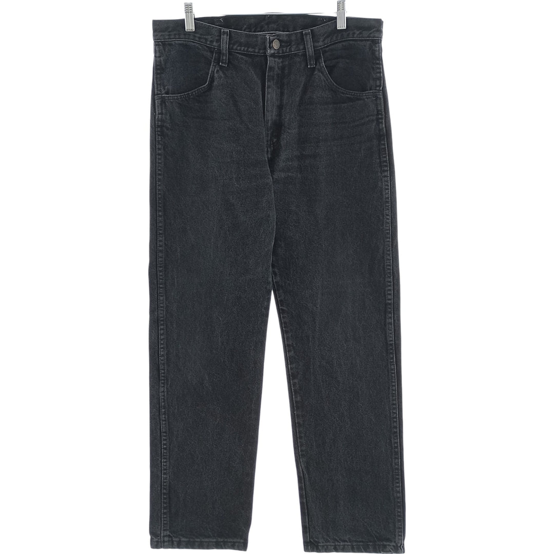 Rustler Black Denim Straight Denim Pants for Men, W33 equivalent cotton black type Vintage Second Hand