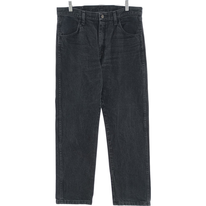 Rustler Black Denim Straight Denim Pants for Men, W33 equivalent cotton black type Vintage Second Hand