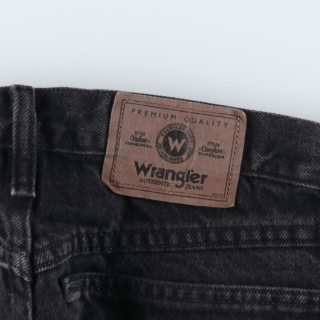 Wrangler Men's Black Denim Tapered Denim Pants, Size W30 cotton black type Vintage Second Hand