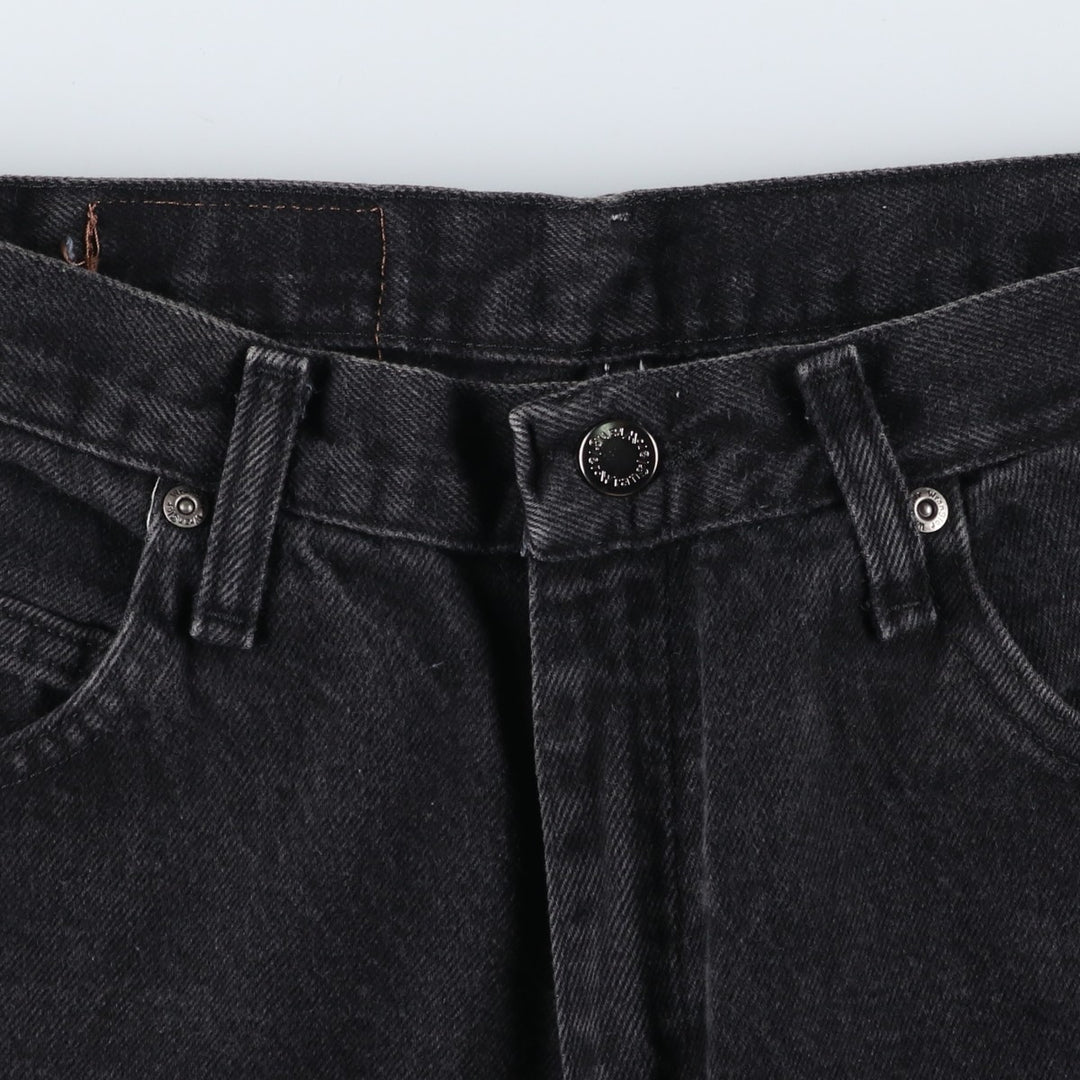 Wrangler Men's Black Denim Tapered Denim Pants, Size W30 cotton black type Vintage Second Hand