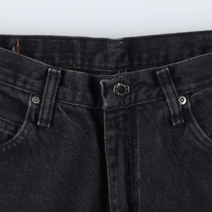 Wrangler Men's Black Denim Tapered Denim Pants, Size W30 cotton black type Vintage Second Hand