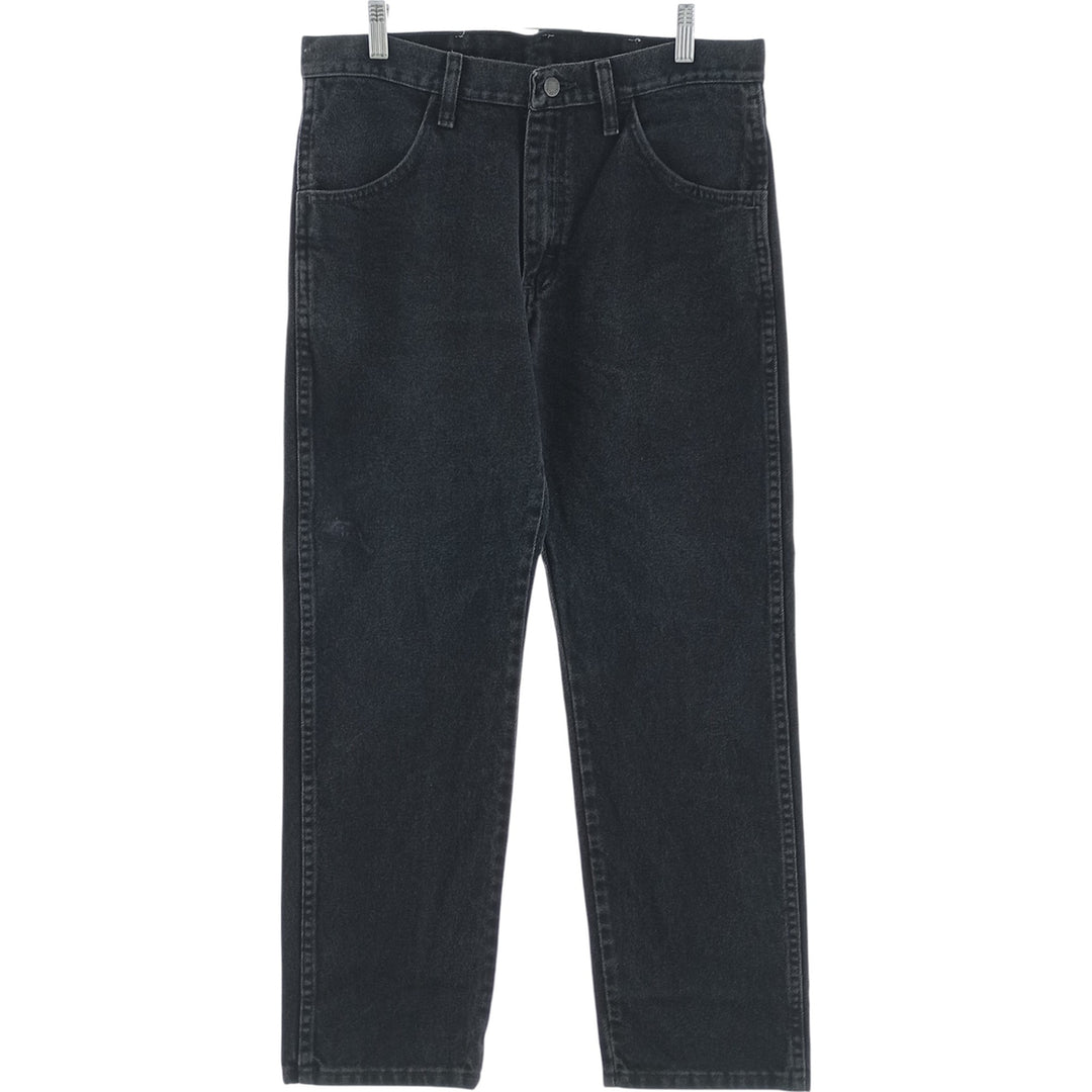 Rustler Black Denim Straight Denim Pants for Men, W33 equivalent cotton black type Vintage Second Hand