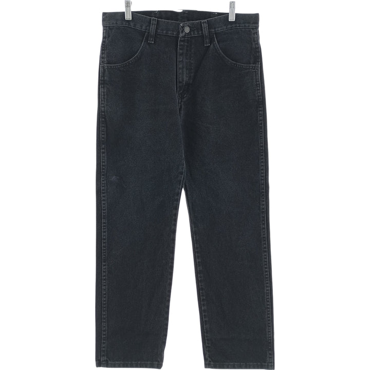 Rustler Black Denim Straight Denim Pants for Men, W33 equivalent cotton black type Vintage Second Hand