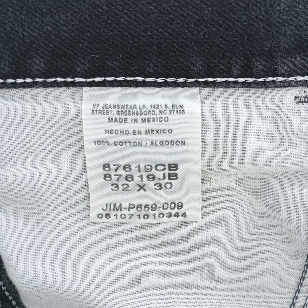 Rustler Black Denim Straight Denim Pants for Men, W33 equivalent cotton black type Vintage Second Hand