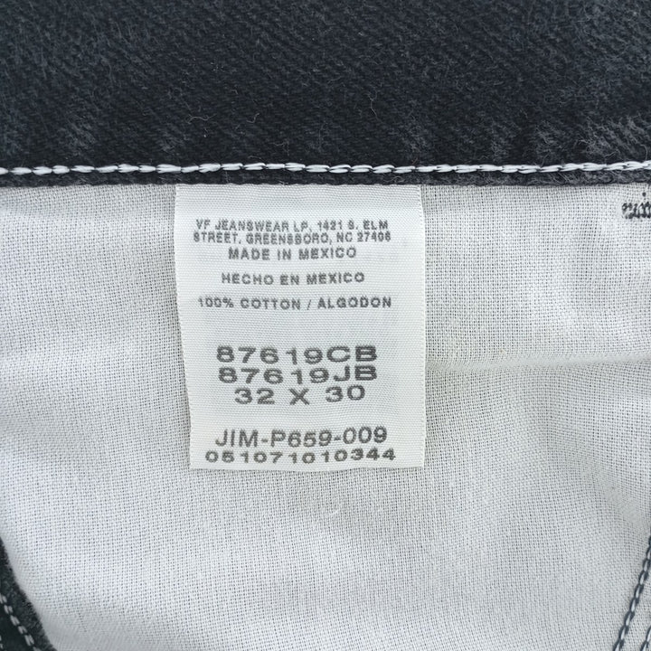 Rustler Black Denim Straight Denim Pants for Men, W33 equivalent cotton black type Vintage Second Hand
