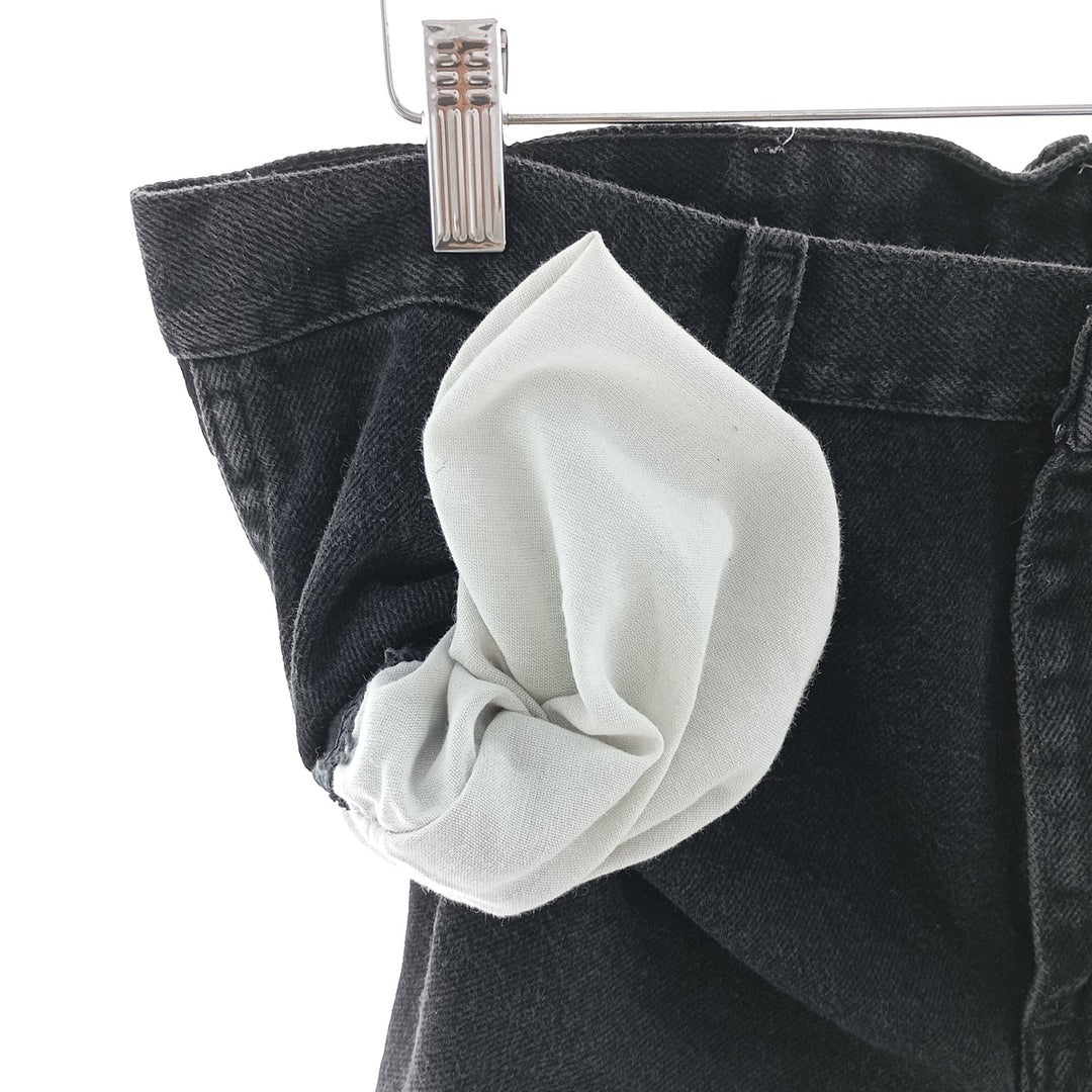 Rustler Black Denim Straight Denim Pants for Men, W33 equivalent cotton black type Vintage Second Hand