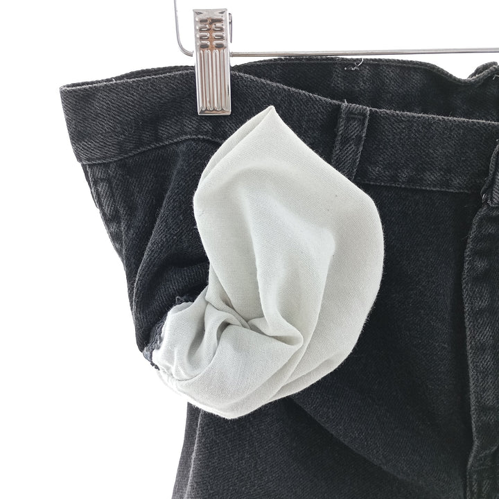 Rustler Black Denim Straight Denim Pants for Men, W33 equivalent cotton black type Vintage Second Hand