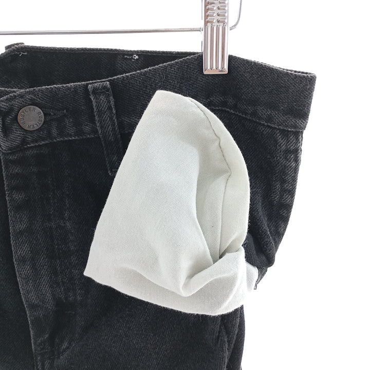 Rustler Black Denim Straight Denim Pants for Men, W33 equivalent cotton black type Vintage Second Hand
