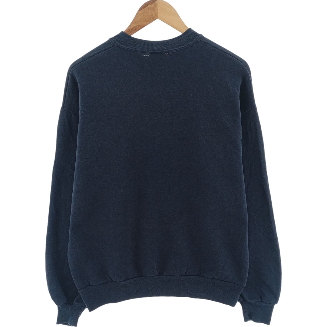 90'S Jerzees Plain Blank Sweatshirt Trainer Made in USA Men's Size L Vintage cotton navy blue type Vintage Second Hand