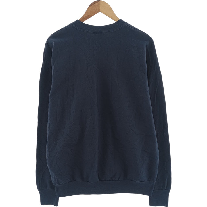 Vintage 90'S Jerzees plain blank sweatshirt, men's size XL cotton navy blue type Vintage Second Hand