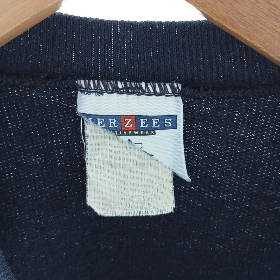 90'S Jerzees Plain Blank Sweatshirt Trainer Men's M Size Vintage unclear navy blue type Vintage Second Hand