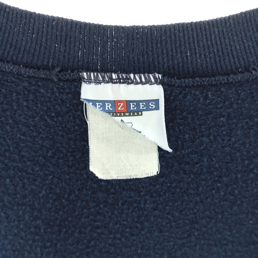 90'S Jerzees Plain Blank Sweatshirt Trainer Men's M Size Vintage unclear navy blue type Vintage Second Hand