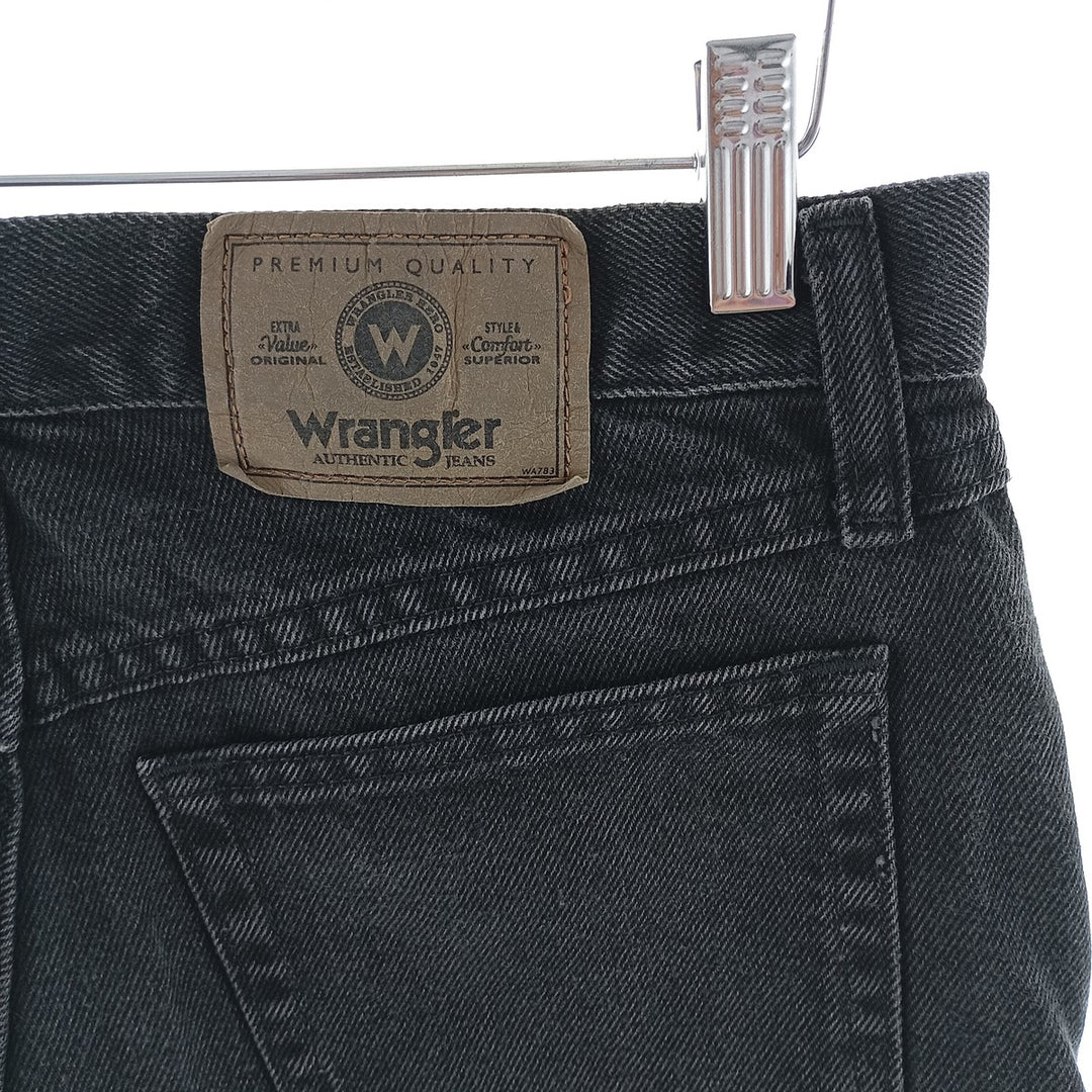Wrangler Men's Black Denim Tapered Denim Pants, Size W30 cotton black type Vintage Second Hand