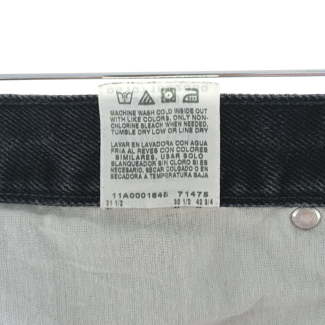 Wrangler Men's Black Denim Tapered Denim Pants, Size W30 cotton black type Vintage Second Hand
