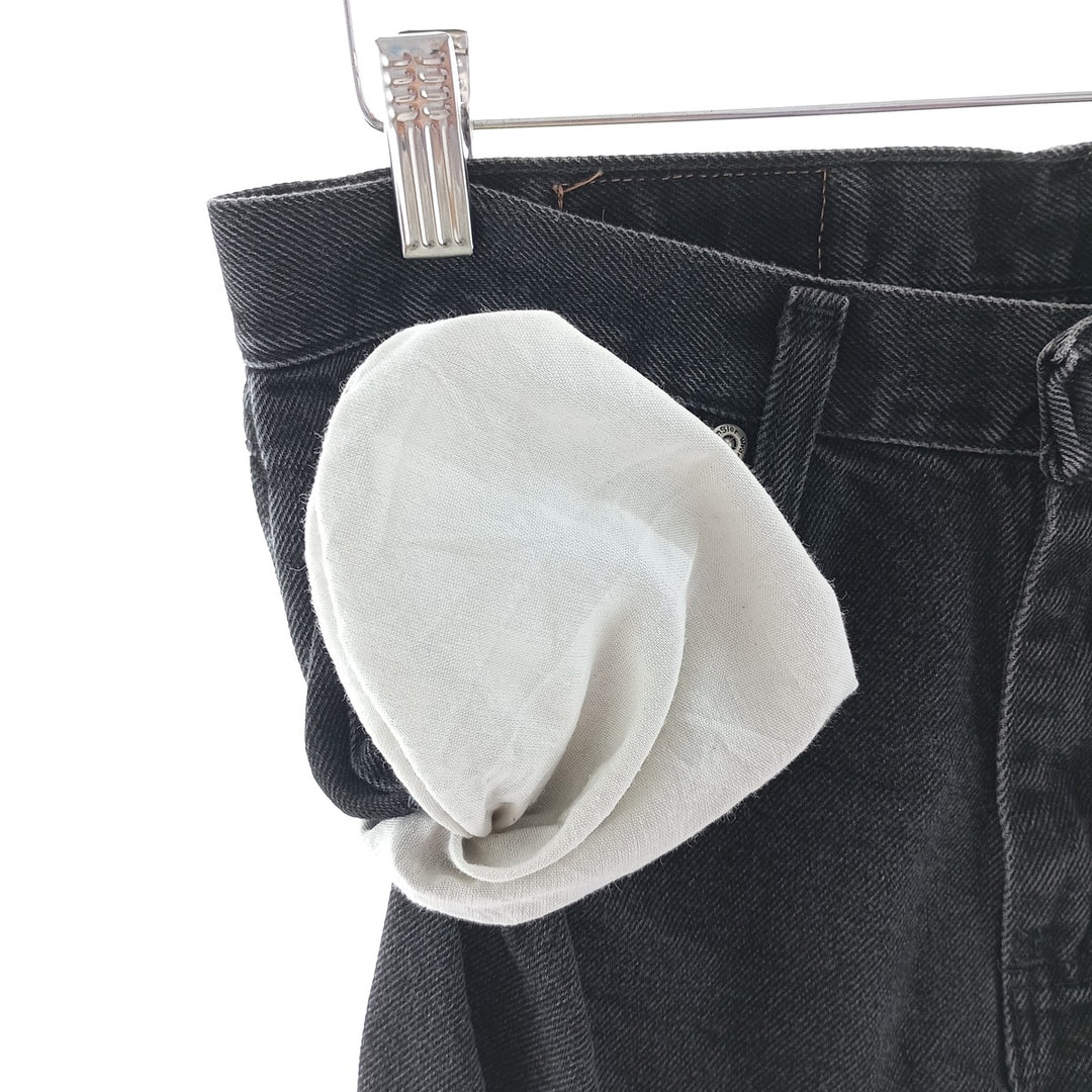 Wrangler Men's Black Denim Tapered Denim Pants, Size W30 cotton black type Vintage Second Hand