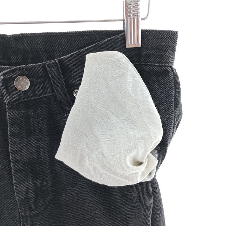 Wrangler Men's Black Denim Tapered Denim Pants, Size W30 cotton black type Vintage Second Hand