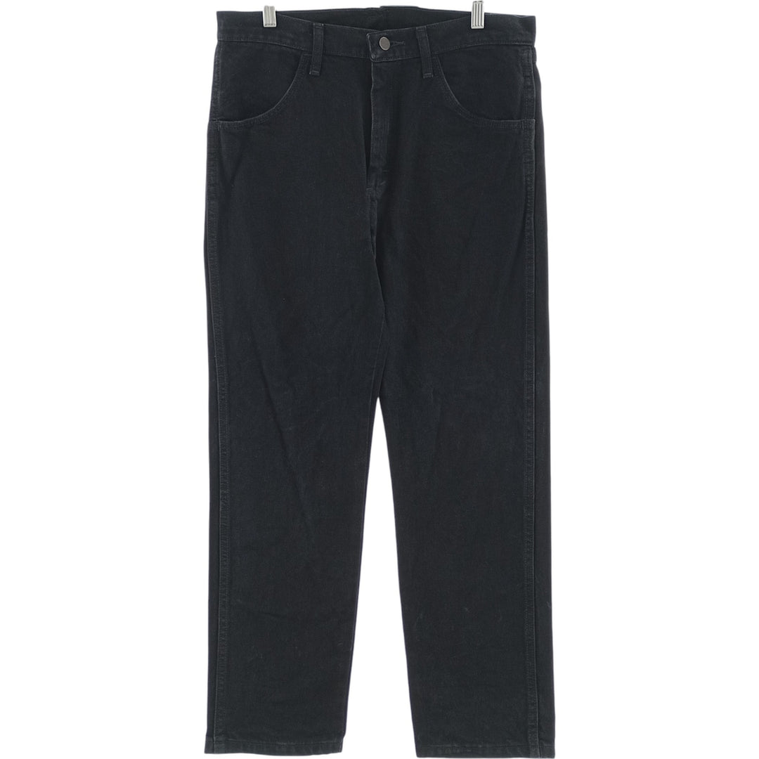 Rustler Black Denim Straight Denim Pants for Men, W33 equivalent cotton black type Vintage Second Hand