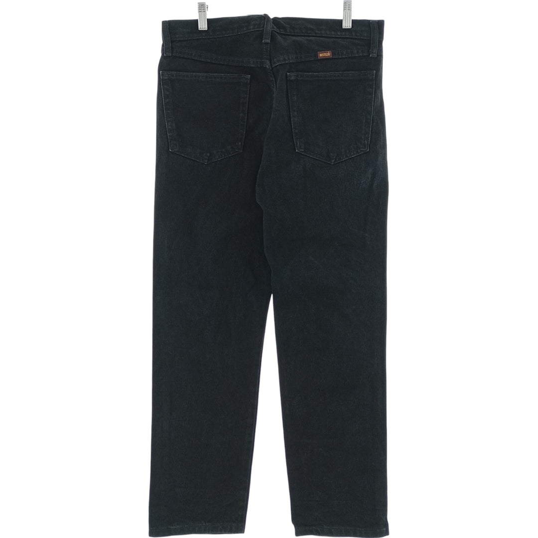 Rustler Black Denim Straight Denim Pants for Men, W33 equivalent cotton black type Vintage Second Hand