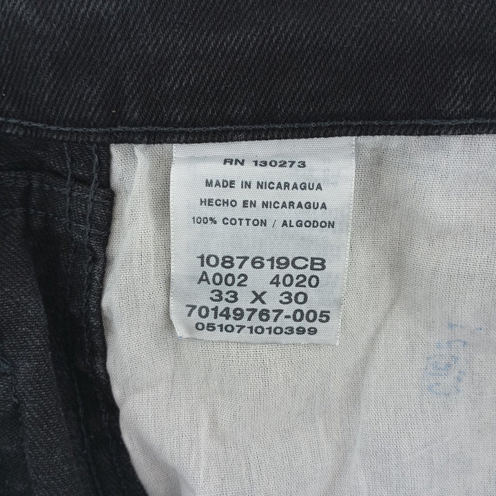 Rustler Black Denim Straight Denim Pants for Men, W33 equivalent cotton black type Vintage Second Hand