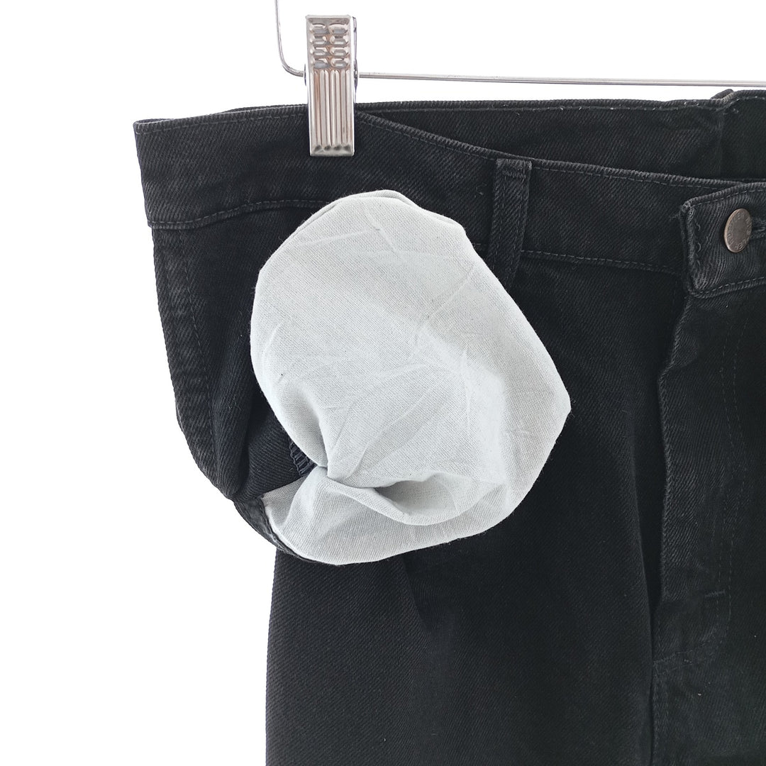 Rustler Black Denim Straight Denim Pants for Men, W33 equivalent cotton black type Vintage Second Hand